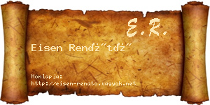 Eisen Renátó névjegykártya